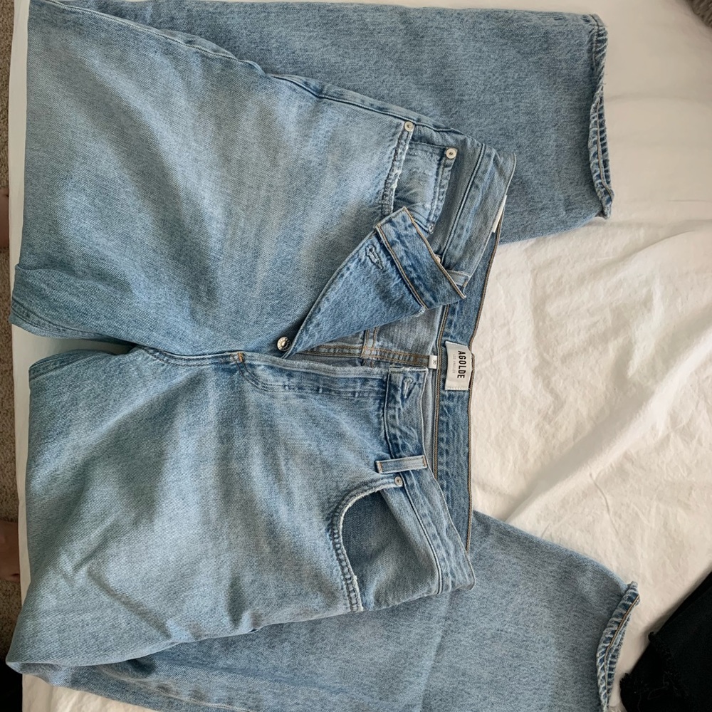 AGOLDE criss cross denim
